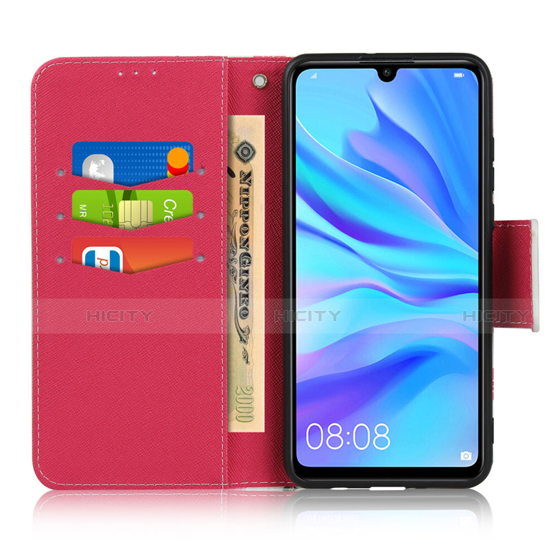 Custodia Portafoglio In Pelle Cover con Supporto T10 per Huawei P30 Lite