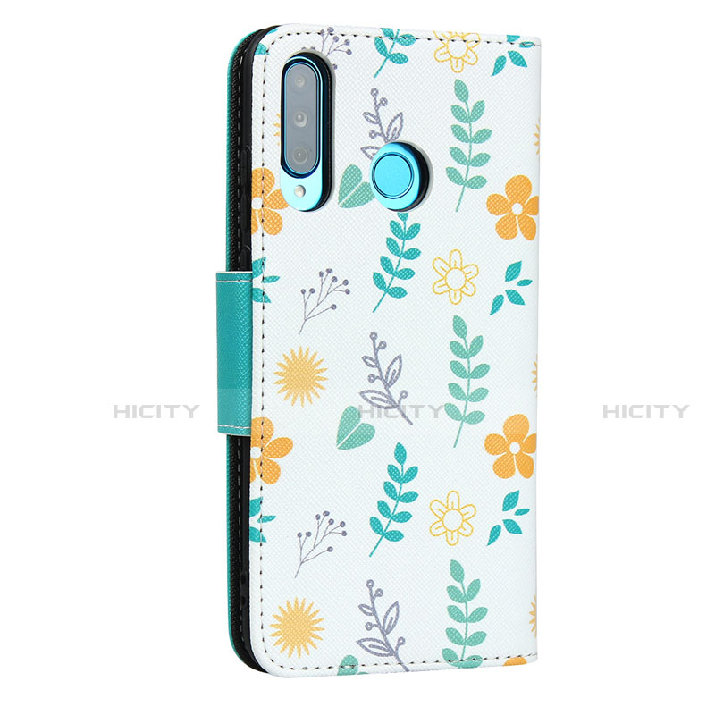 Custodia Portafoglio In Pelle Cover con Supporto T10 per Huawei P30 Lite XL