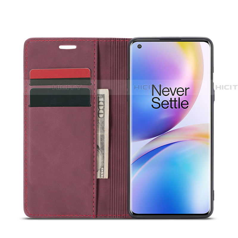 Custodia Portafoglio In Pelle Cover con Supporto T10 per OnePlus 8 Pro