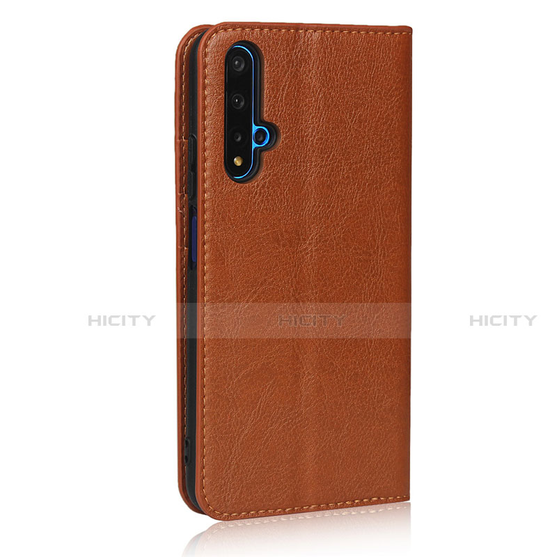 Custodia Portafoglio In Pelle Cover con Supporto T11 per Huawei Honor 20S Arancione