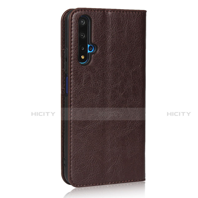 Custodia Portafoglio In Pelle Cover con Supporto T11 per Huawei Honor 20S Marrone