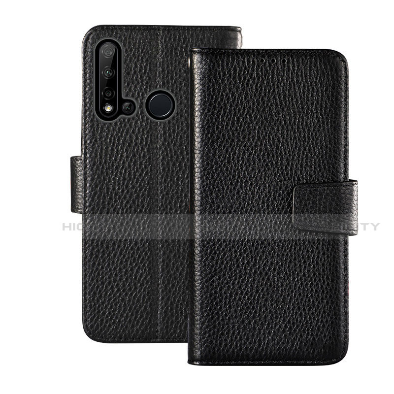 Custodia Portafoglio In Pelle Cover con Supporto T11 per Huawei P20 Lite (2019) Nero