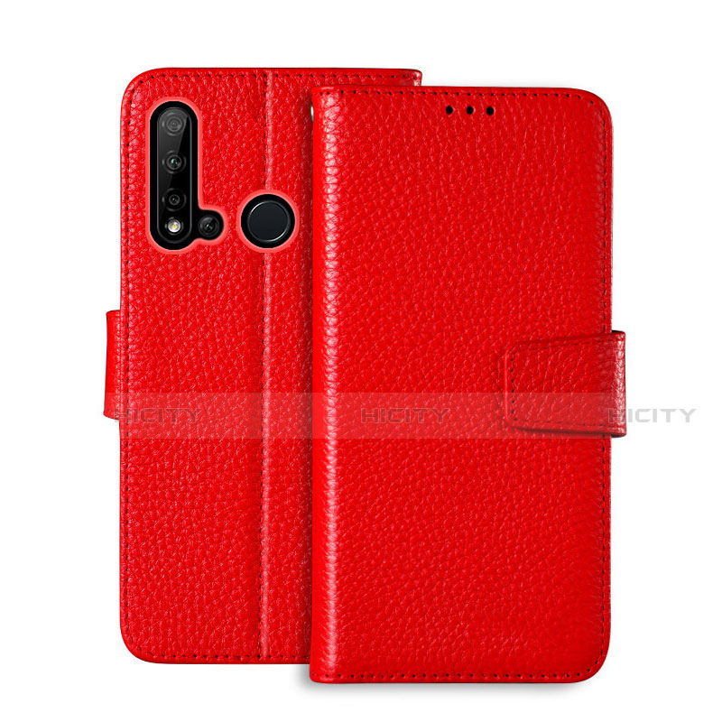 Custodia Portafoglio In Pelle Cover con Supporto T11 per Huawei P20 Lite (2019) Rosso