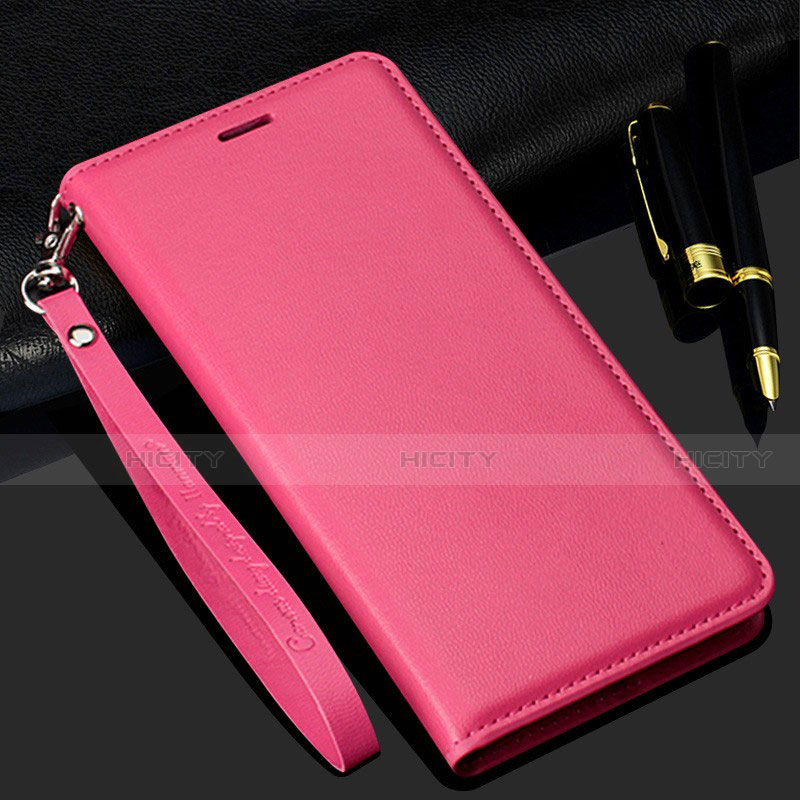 Custodia Portafoglio In Pelle Cover con Supporto T11 per Samsung Galaxy Note 20 Ultra 5G Rosa Caldo