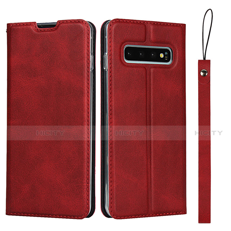 Custodia Portafoglio In Pelle Cover con Supporto T11 per Samsung Galaxy S10 Plus Rosso