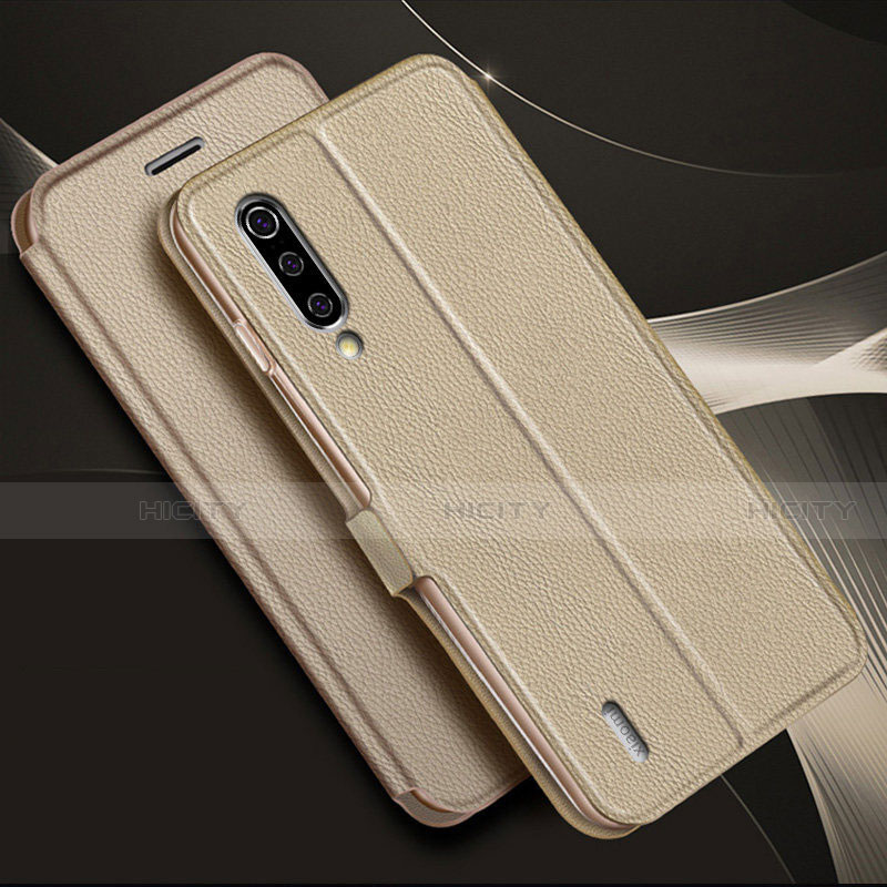 Custodia Portafoglio In Pelle Cover con Supporto T11 per Xiaomi Mi A3 Oro