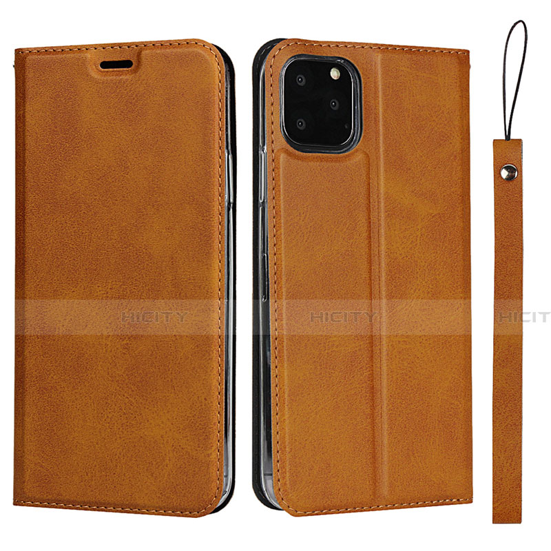 Custodia Portafoglio In Pelle Cover con Supporto T12 per Apple iPhone 11 Pro Arancione