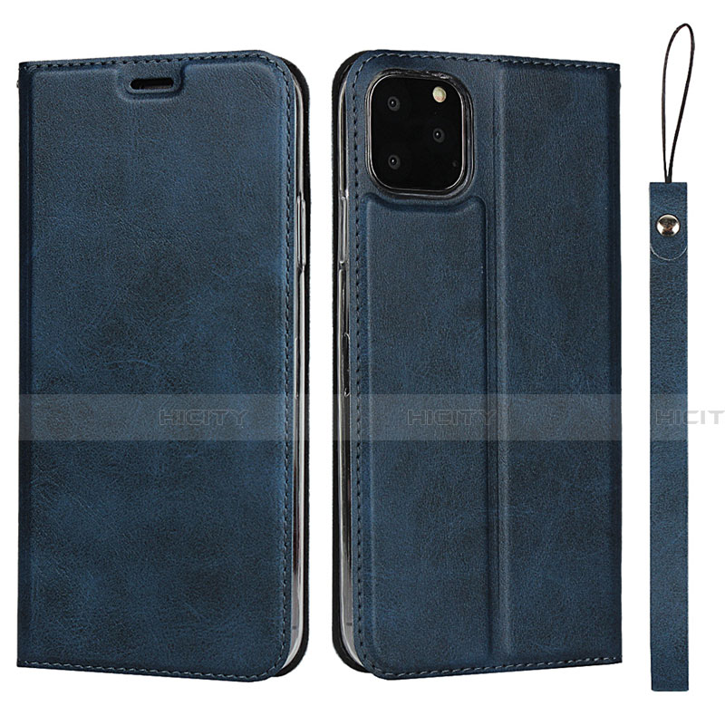 Custodia Portafoglio In Pelle Cover con Supporto T12 per Apple iPhone 11 Pro Blu