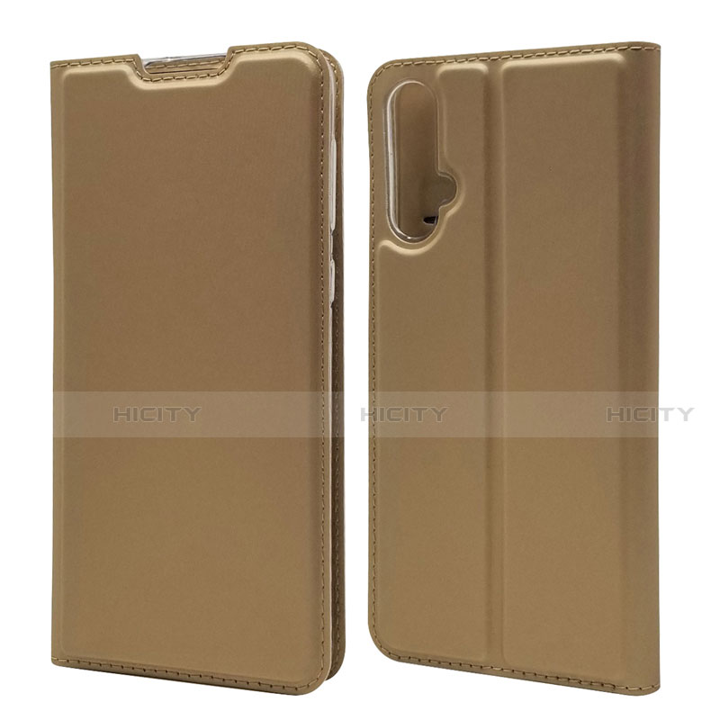 Custodia Portafoglio In Pelle Cover con Supporto T12 per Huawei Nova 5 Oro