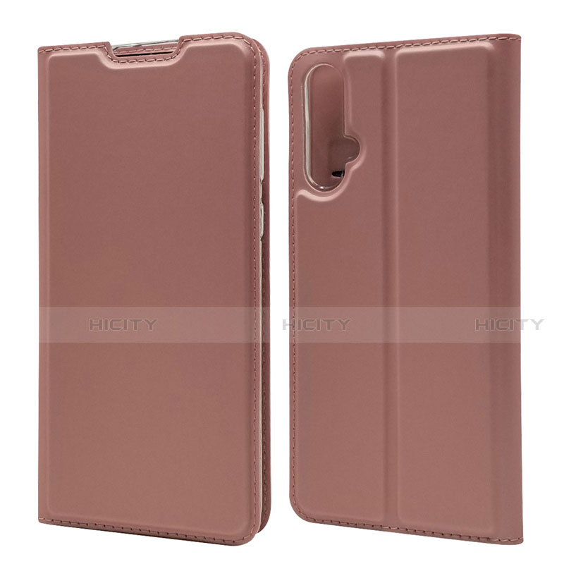 Custodia Portafoglio In Pelle Cover con Supporto T12 per Huawei Nova 5 Oro Rosa