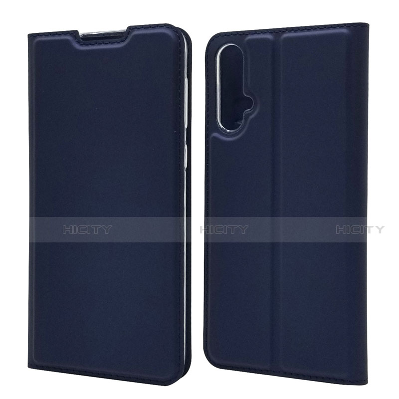 Custodia Portafoglio In Pelle Cover con Supporto T12 per Huawei Nova 5 Pro Blu