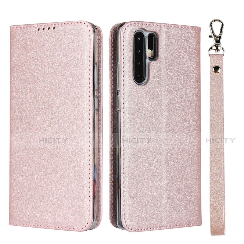 Custodia Portafoglio In Pelle Cover con Supporto T12 per Huawei P30 Pro New Edition Oro Rosa