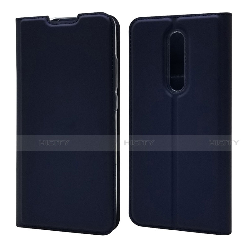 Custodia Portafoglio In Pelle Cover con Supporto T12 per Xiaomi Mi 9T Blu