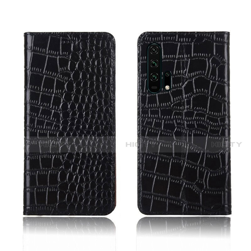 Custodia Portafoglio In Pelle Cover con Supporto T14 per Huawei Honor 20 Pro Nero