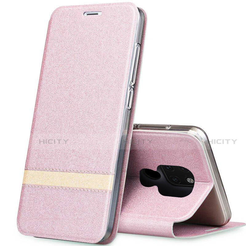 Custodia Portafoglio In Pelle Cover con Supporto T14 per Huawei Mate 20 Rosa