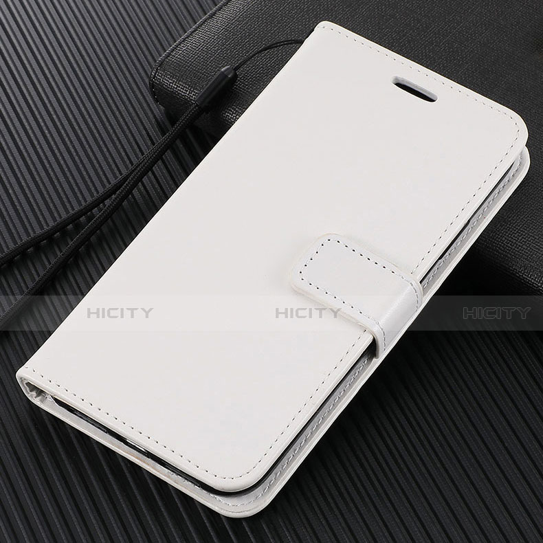 Custodia Portafoglio In Pelle Cover con Supporto T14 per Xiaomi Mi Note 10 Pro Bianco