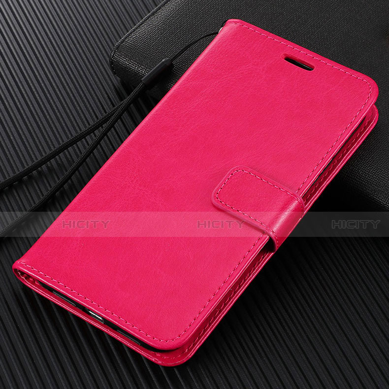 Custodia Portafoglio In Pelle Cover con Supporto T14 per Xiaomi Mi Note 10 Pro Rosa Caldo