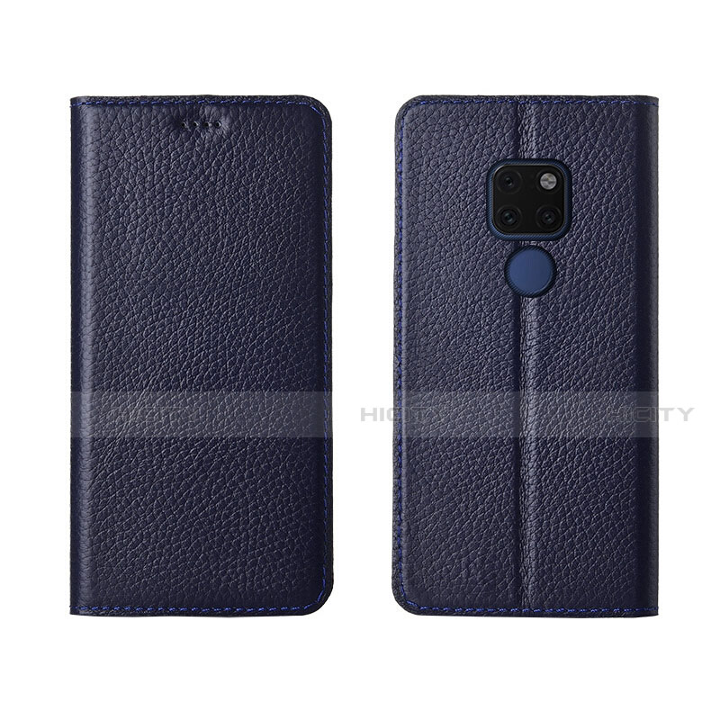 Custodia Portafoglio In Pelle Cover con Supporto T15 per Huawei Mate 20 Blu