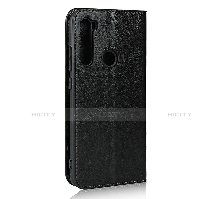 Custodia Portafoglio In Pelle Cover con Supporto T15 per Xiaomi Redmi Note 8 (2021) Nero