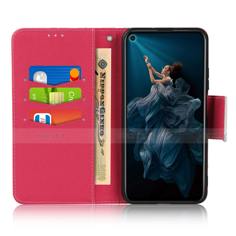 Custodia Portafoglio In Pelle Cover con Supporto T16 per Huawei Honor 20S