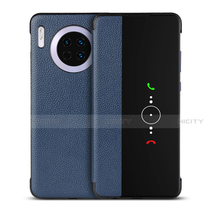 Custodia Portafoglio In Pelle Cover con Supporto T16 per Huawei Mate 30 Pro Blu