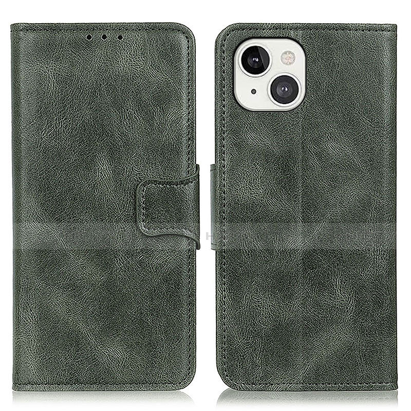 Custodia Portafoglio In Pelle Cover con Supporto T17 per Apple iPhone 13 Verde