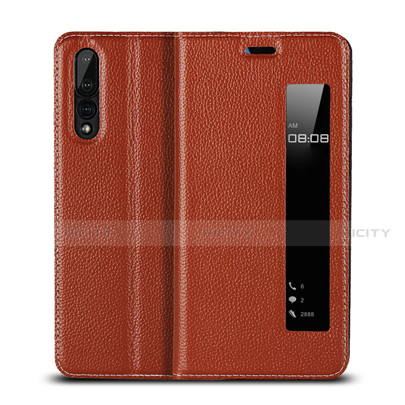 Custodia Portafoglio In Pelle Cover con Supporto T17 per Huawei P20 Pro Arancione