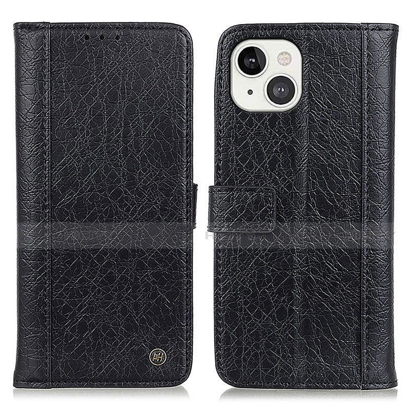 Custodia Portafoglio In Pelle Cover con Supporto T18 per Apple iPhone 13 Nero