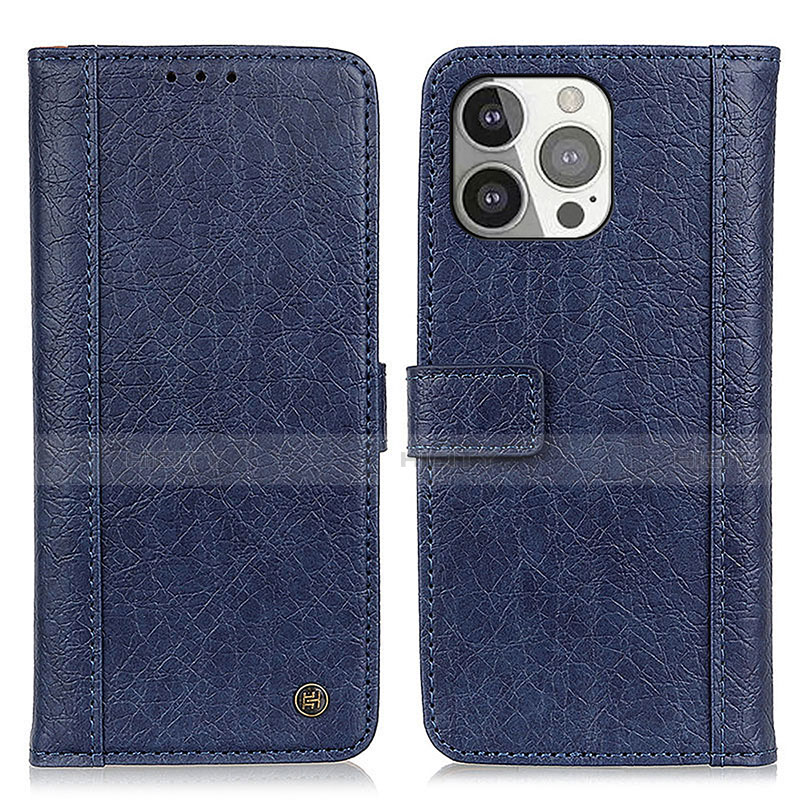 Custodia Portafoglio In Pelle Cover con Supporto T18 per Apple iPhone 13 Pro Blu