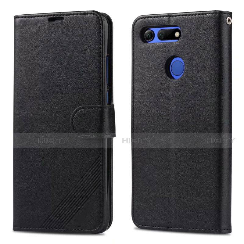 Custodia Portafoglio In Pelle Cover con Supporto T18 per Huawei Honor V20 Nero