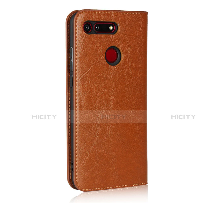 Custodia Portafoglio In Pelle Cover con Supporto T19 per Huawei Honor V20 Arancione