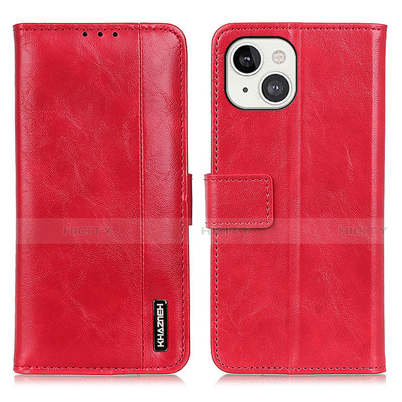 Custodia Portafoglio In Pelle Cover con Supporto T20 per Apple iPhone 13 Rosso