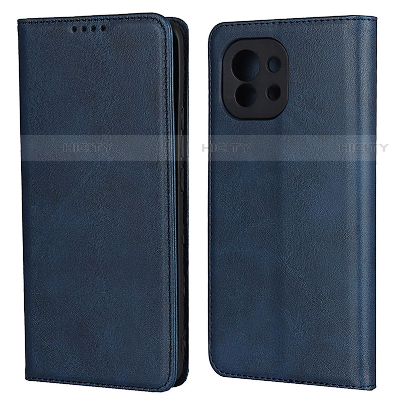 Custodia Portafoglio In Pelle Cover con Supporto T20 per Xiaomi Mi 11 Lite 4G Blu