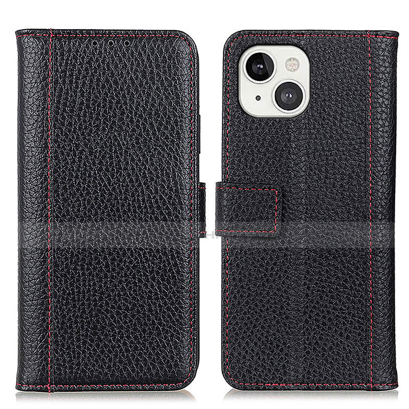 Custodia Portafoglio In Pelle Cover con Supporto T23 per Apple iPhone 13 Nero