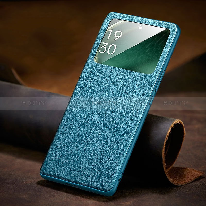 Custodia Portafoglio In Pelle Cover con Supporto TB1 per Oppo Find X6 5G Verde