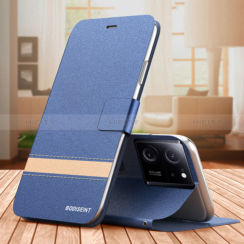 Custodia Portafoglio In Pelle Cover con Supporto TB1 per Xiaomi Mi 13T 5G Blu