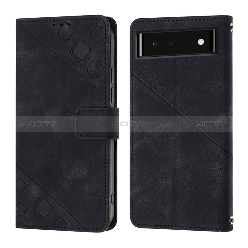 Custodia Portafoglio In Pelle Cover con Supporto Y01B per Google Pixel 6 5G