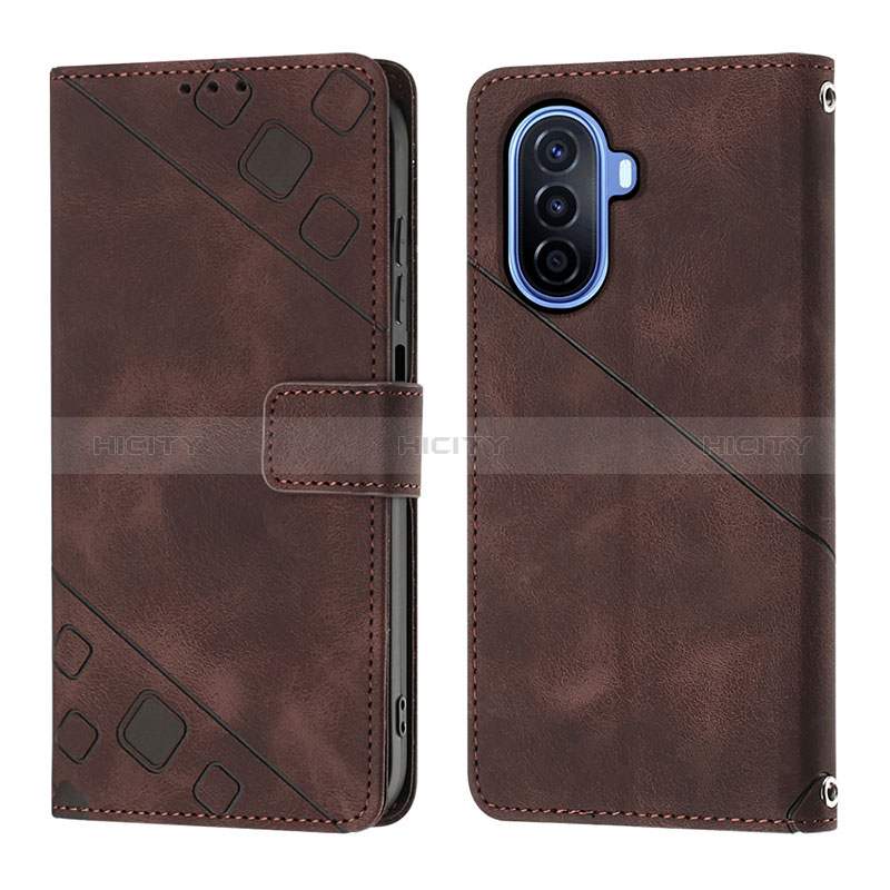 Custodia Portafoglio In Pelle Cover con Supporto Y01B per Huawei Enjoy 50