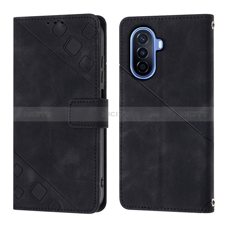 Custodia Portafoglio In Pelle Cover con Supporto Y01B per Huawei Enjoy 50