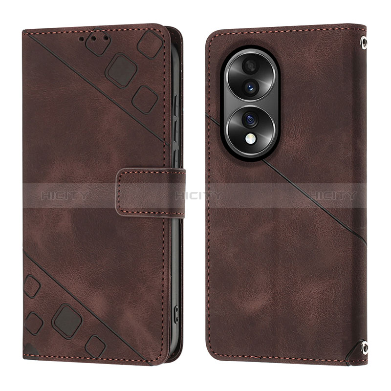 Custodia Portafoglio In Pelle Cover con Supporto Y01B per Huawei Honor 70 5G