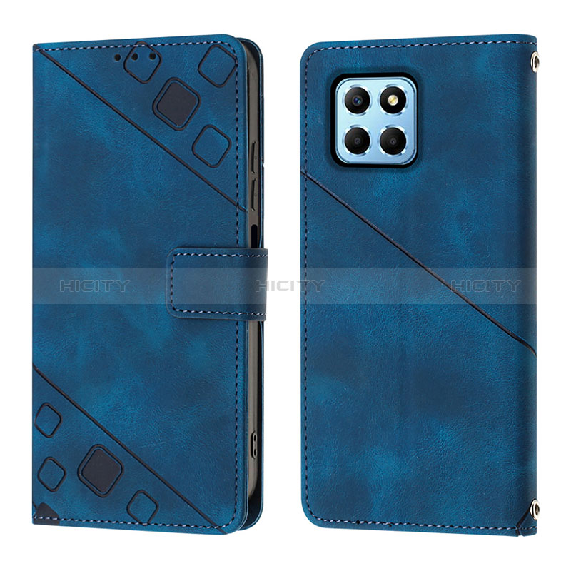 Custodia Portafoglio In Pelle Cover con Supporto Y01B per Huawei Honor X6 5G