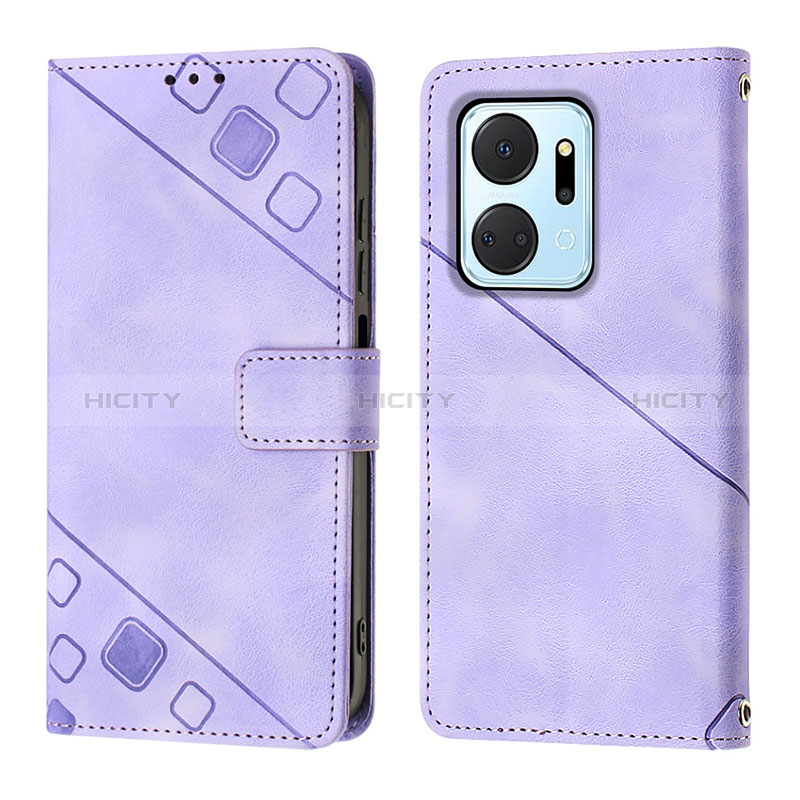 Custodia Portafoglio In Pelle Cover con Supporto Y01B per Huawei Honor X7a