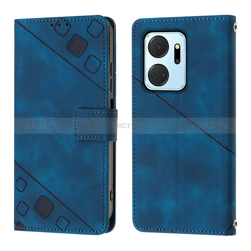 Custodia Portafoglio In Pelle Cover con Supporto Y01B per Huawei Honor X7a