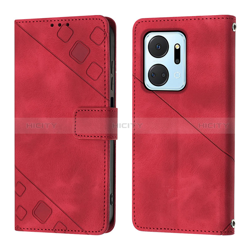 Custodia Portafoglio In Pelle Cover con Supporto Y01B per Huawei Honor X7a