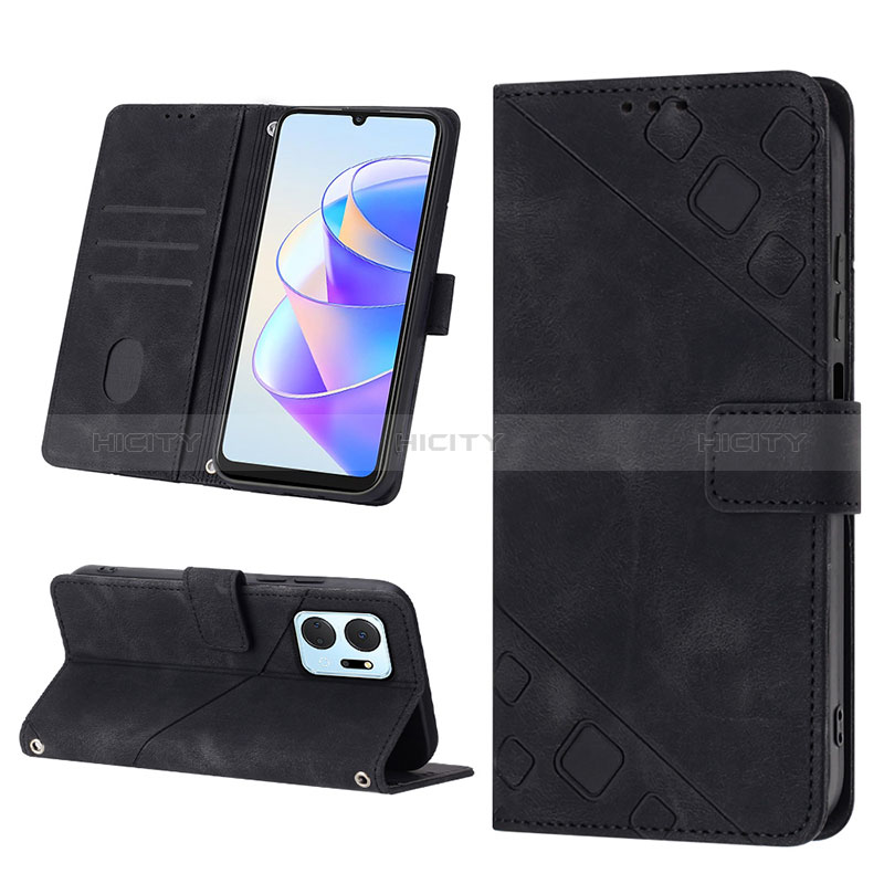 Custodia Portafoglio In Pelle Cover con Supporto Y01B per Huawei Honor X7a