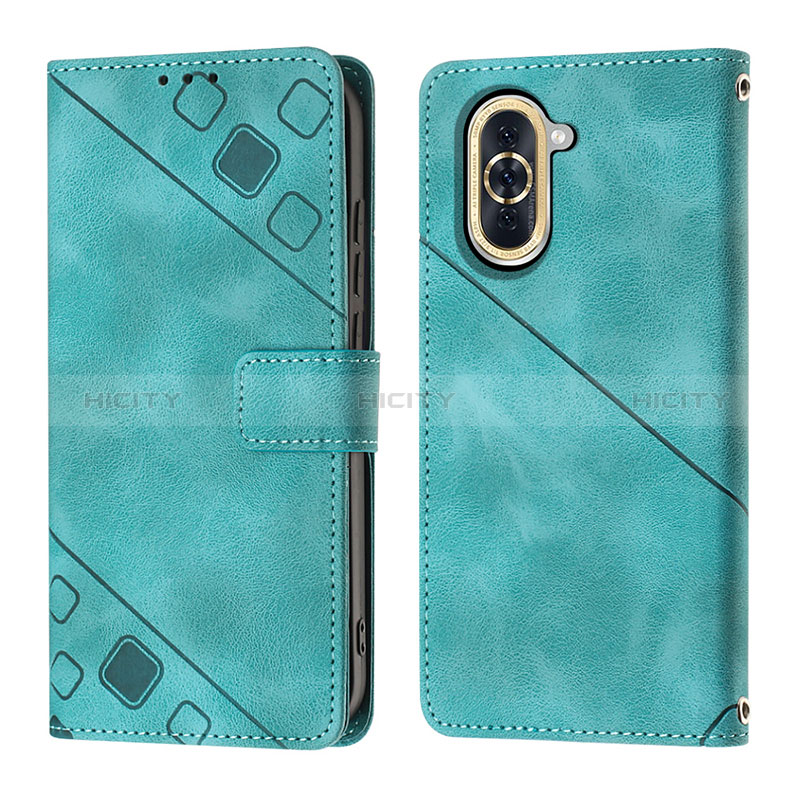 Custodia Portafoglio In Pelle Cover con Supporto Y01B per Huawei Nova 10 Pro Verde