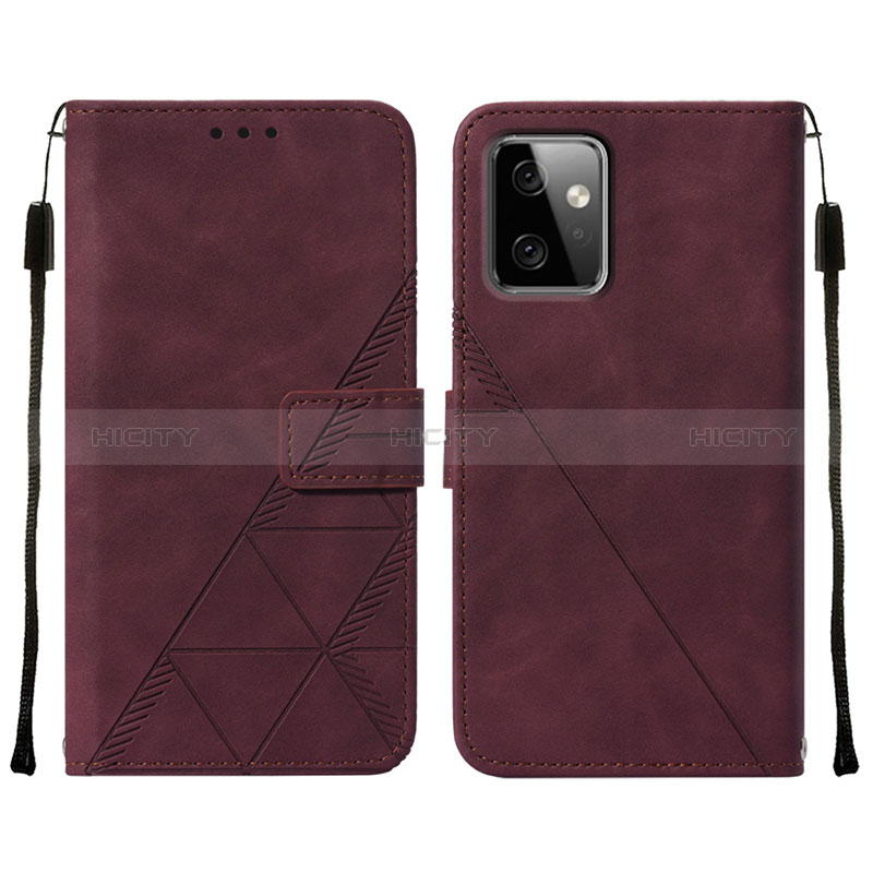 Custodia Portafoglio In Pelle Cover con Supporto Y01B per Motorola Moto G Power 5G (2023) Rosso Rosa