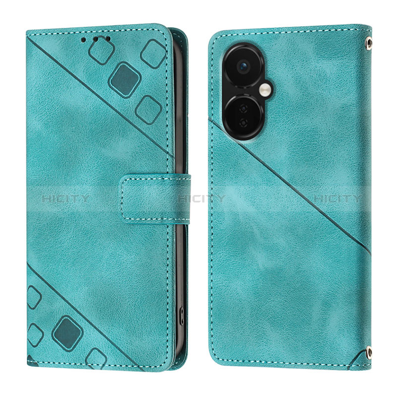 Custodia Portafoglio In Pelle Cover con Supporto Y01B per OnePlus Nord CE 3 5G Verde