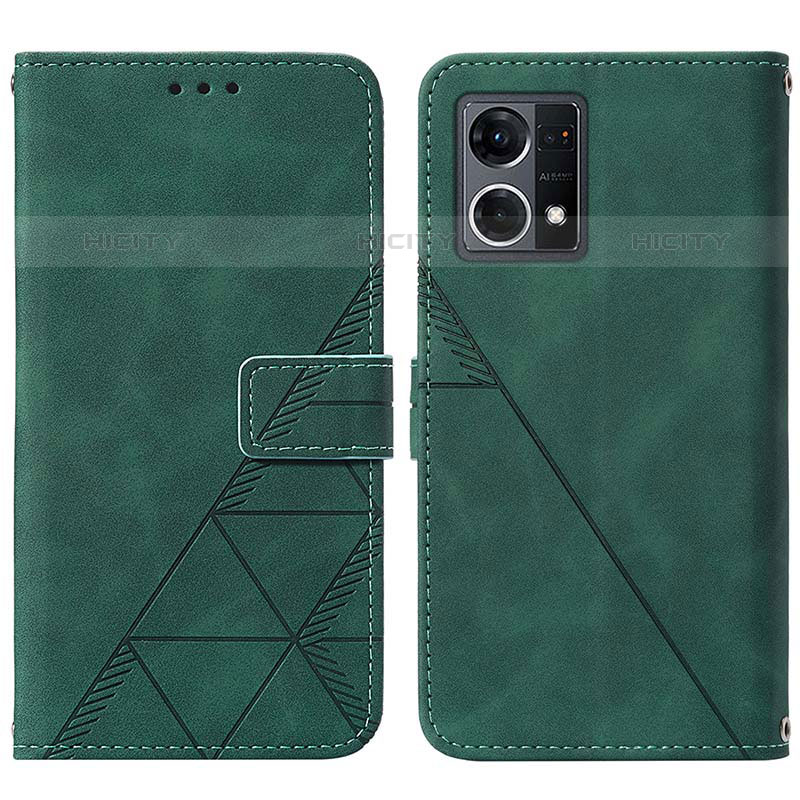 Custodia Portafoglio In Pelle Cover con Supporto Y01B per Oppo F21s Pro 4G Verde