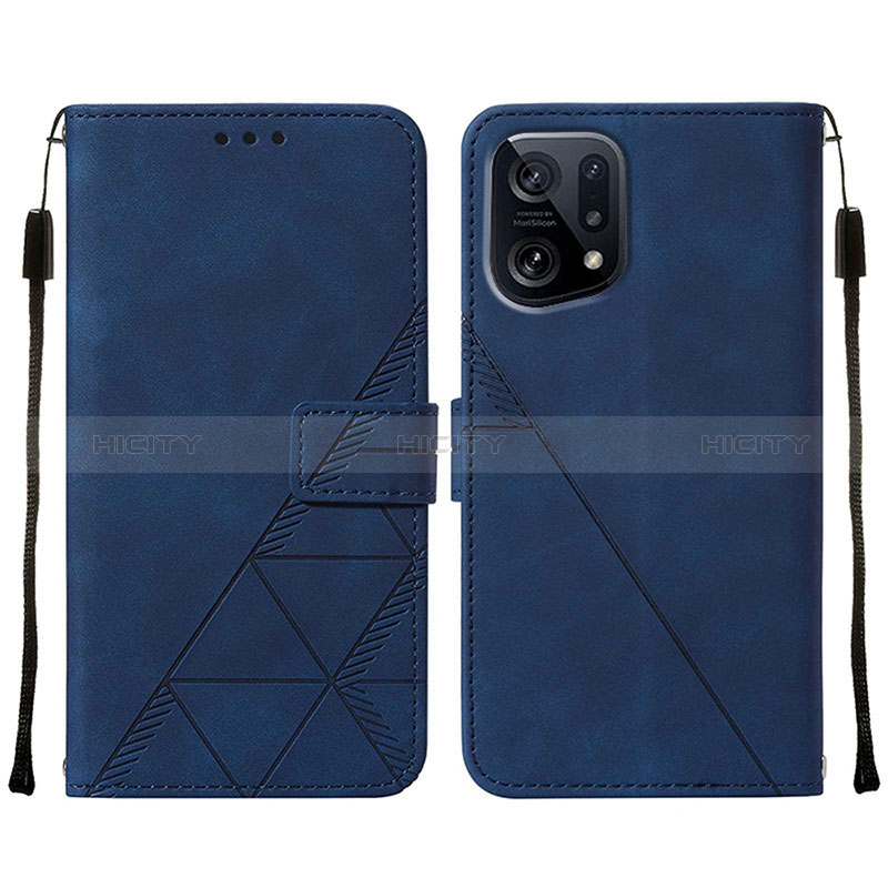 Custodia Portafoglio In Pelle Cover con Supporto Y01B per Oppo Find X5 5G